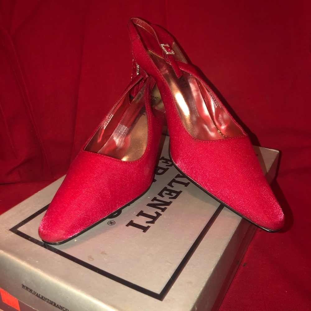 Valenti Franco Red Satin Heels